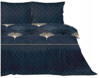Kompletný set posteľných obliečok - Greno Bedding Satin Cotton 160x200 Dark Gold