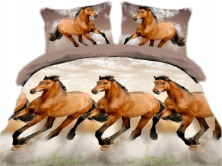 Kompletný set posteľných obliečok - Hrubá podstielka 3D bavlna 200x220+2x70x80 Zvieratá