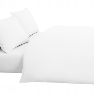 Kompletný set posteľných obliečok - Hotelová podstielka 160x200 100% biela bavlna hladká