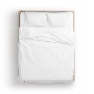 Kompletný set posteľných obliečok - Biela hotelová obliečka 160x200 bavlnená vankúš