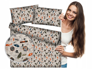 Kompletný set posteľných obliečok - Bavlnená obliečka 140x200 zebra