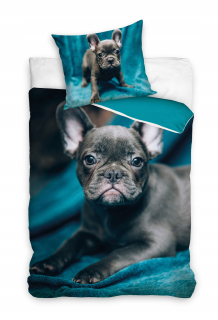 Kompletný set posteľných obliečok - Francúzsky buldog posteľná bielizeň 160x200