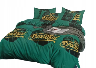 Kompletný set posteľných obliečok - Bavlnená saténová podstielka 160 cm x 200 70x80cm 4 cz