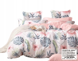 Kompletný set posteľných obliečok - Bavlnené saténové podstielky Mäkké vzory 200x220 cm