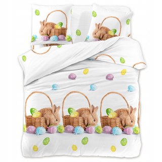 Kompletný set posteľných obliečok - Veľkonočná posteľná bielizeň 140x200 +1 vianočné vankúš