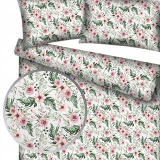 Kompletný set posteľných obliečok - Bavlnená obliečka šedá s motýľmi módne 160x220