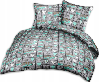 Kompletný set posteľných obliečok - Posteľná bielizeň s kôrom 160x200 Bielawa 100% bavlna WZ 15