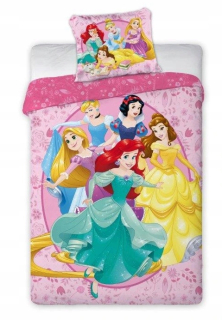 Kompletný set posteľných obliečok - Detské posteľné princezné 140x200 princezná