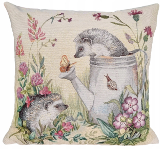 Obliečka na vankúš - Vankúš 45x45 Spring Hedgehog Garden tkaný slimák