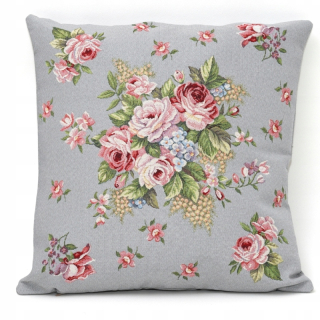 Obliečka na vankúš - Gobelin Gobelin Rose Grey 45x45