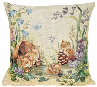 Obliečka na vankúš - Gobelin vankúš 45x45 pružina Pansy Mouse