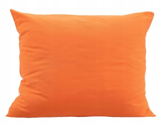 Obliečka na vankúš - Bavlnený saténový vankúš 50x60 oranžový