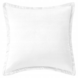 Obliečka na vankúš - Velor vankúš 40x40 zamatová biela biela