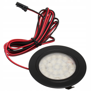 Osvetlenie nábytku - Profi nábytok Luminaire Round Black 1,8 W 3000K