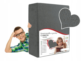 Plachta na posteľ - 160x200 Tmavo šedá vrstva s Terry Eraserom