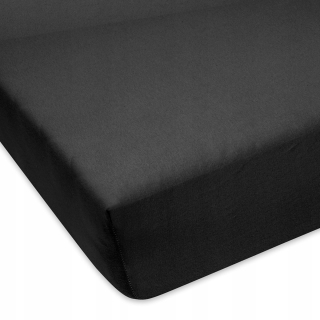 Plachta na posteľ - Čierny list s elastickým pásmom 120x200 Jersey odolný