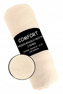 Plachta na posteľ - List s elastickým krémom Nova3 s 180x200