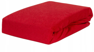 Plachta na posteľ - Terry list s elastickou 180x200 červenou farbou