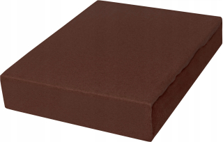 Plachta na posteľ - List Jersey 80x200 s čokoládou pola