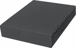 Plachta na posteľ - Jersey 80x200 List s gumou poľský šedý