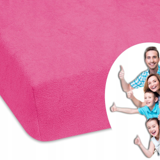 Plachta na posteľ - Pink hrubý Terry s jedným listom 80x200