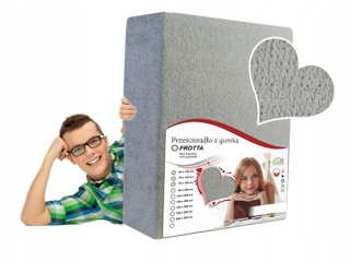 Plachta na posteľ - Šedá šedá Terry list 160/200