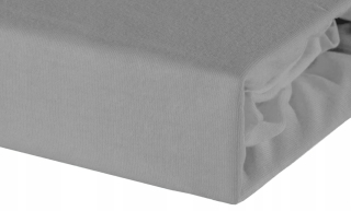 Plachta na posteľ - List s gumou 140x200 Jersey svetlo šedá