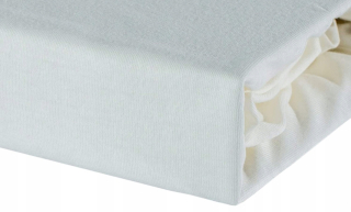Plachta na posteľ - List s gumovým pásmom 160x200 Jersey White