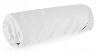 Plachta na posteľ - List so 160x200 Satin nova3 bielym elastickým