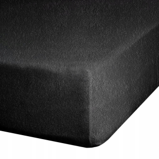 Plachta na posteľ - List s elastickou 180x200 Terry Black
