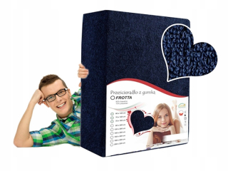 Plachta na posteľ - List s elastickým pásmom pre 140/200 cm námornícke modré matrac