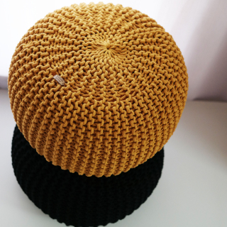 Sedací vak do detskej izby - Pouf do obývacej izby 45x25 tkaná šnúrkou