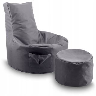 Sedací vak do detskej izby - Taška na stoličku Pouf xxl+ sivá zadarmo