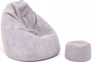 Sedací vak do detskej izby - Stolička Pouf XXXL + Footrest