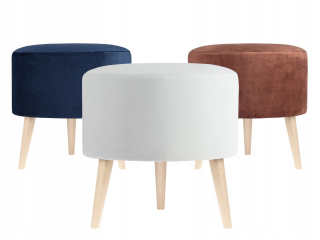 Sedací vak - Okrúhla Pouf s nohami Vellor Plush 40x40