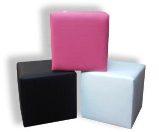 Sedací vak do detskej izby - Pouf, Poufs, Pouf, Poufki 40x40x40 Eco-Ski, Skaj, Skaja