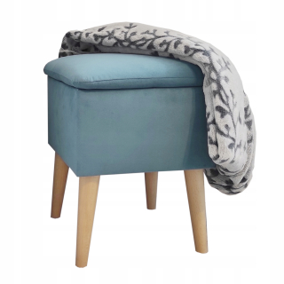 Sedací vak do detskej izby - Scandinavian Pouf s úložným tónom tyrkysový nádoba