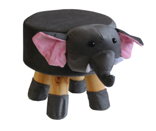 Stolička do detskej izby - Pouf Elephant Słonik Materiál Velvet