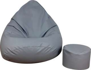Sedací vak - Pouf Sack maxi stolička Sako Gray XXXXL+ Footrest