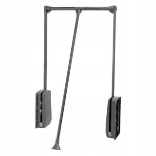 Výsuvný vešiak - Pantograph, spustený vešiak amix 60-83 cm grafit