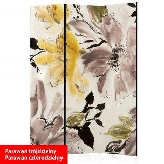 Stena, paraván do spálne - Reproduktorové plátno Tri -District Flowers - 130x90 cm