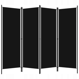 Stena, paraván do spálne - Peace Screen, 4-Onle, Black, 200 x 180 cm