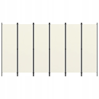 Stena, paraván do spálne - Mierová obrazovka, 6-dielna, 300x180 cm, biela