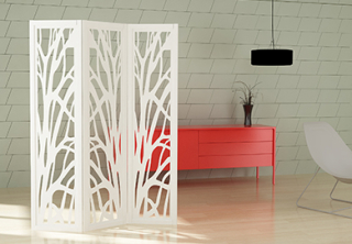 Stena, paraván do spálne - LM Tree Openwork Reproduktor 3-dielna