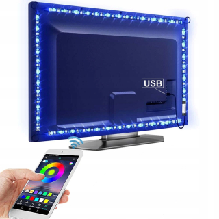 Osvetlenie nábytku - RGB 5V Belt pre USB Bluetooth 4M TV TV
