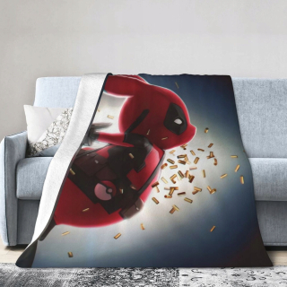 Prikrývka, prehozy na posteľ - Pikachu Deadpool flanel prikrývka 200x150