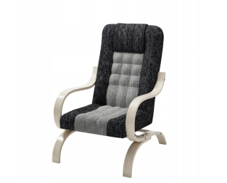 Kreslo do obývačky - Cliff Mat White/Black ~ lavica s poličkou