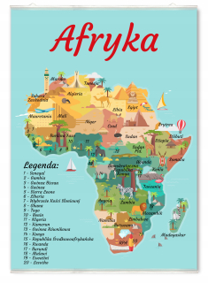 Detský obraz - Afrika Afrika mapa africkej Afriky