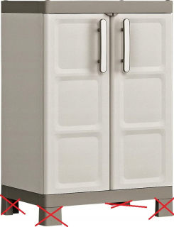 Skriňa do garáže, dielne - Plastová kis excelentnosť kabinet 97 cm béžová
