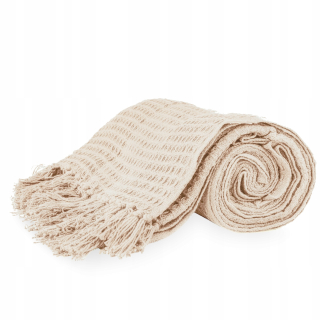 Prikrývka, prehozy na posteľ - Prikrývka vaffelu s strapcami 130x170 cm homla